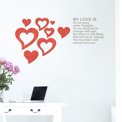 [우드스티커] 우든하트 (컬러완제품)