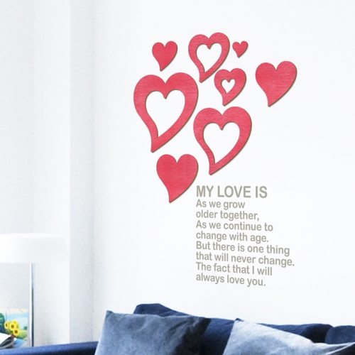 [우드스티커] 우든하트 (컬러완제품)