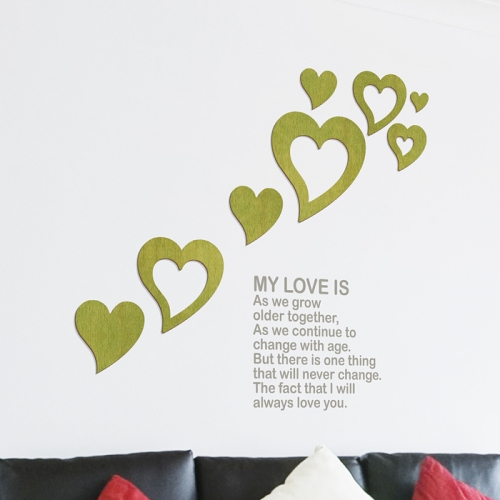 [우드스티커] 우든하트 (컬러완제품)