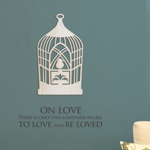 [우드스티커] 우드새장 (반제품) / 반제품(우드)+그레이(시트)