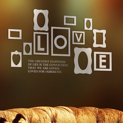 [우드스티커] 우드프레임 (반제품) / 반제품(우드)+그레이(시트)