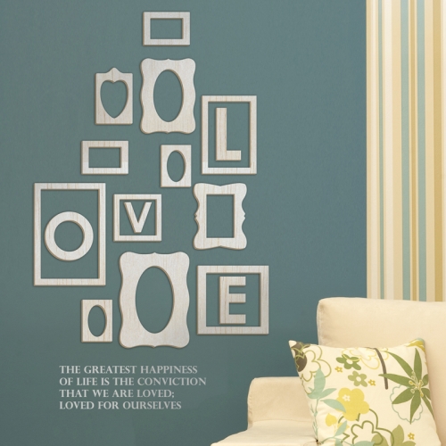 [우드스티커] 우드프레임 (반제품) / 반제품(우드)+그레이(시트)