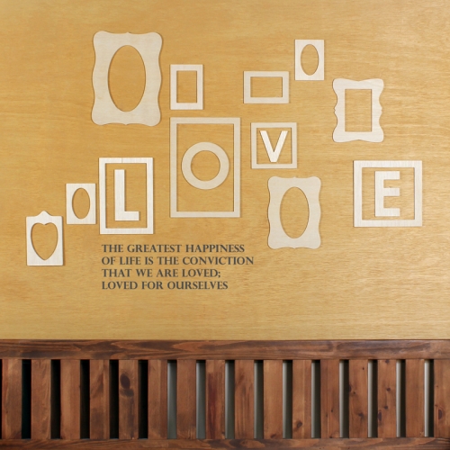 [우드스티커] 우드프레임 (반제품) / 반제품(우드)+그레이(시트)