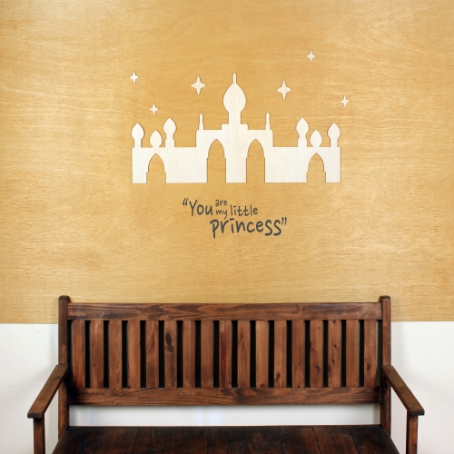 [우드스티커] 우드캐슬 (반제품) / 반제품(우드)+그레이(시트)