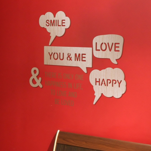 [우드스티커] 유앤미 (반제품) / 반제품(우드)+밀크브라운(시트)