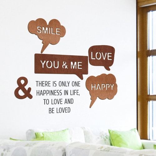 [우드스티커] 유앤미 (컬러완제품)