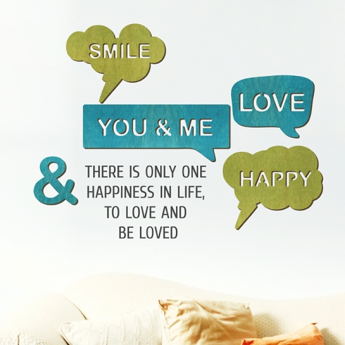 [우드스티커] 유앤미 (컬러완제품)