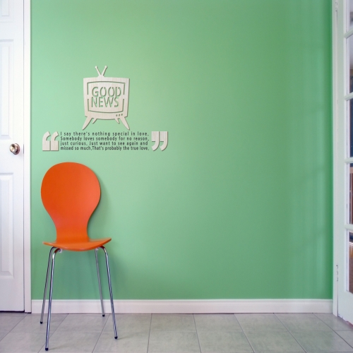 [우드스티커] 굿뉴스 (반제품) / 반제품(우드)+그레이(시트)