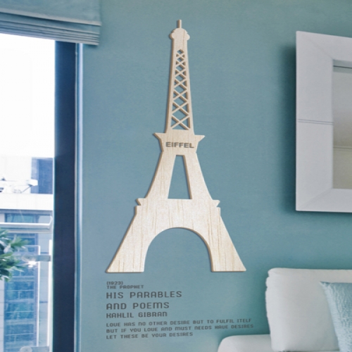 [우드스티커] 에펠타워 (반제품) / 반제품(우드)+그레이(시트)