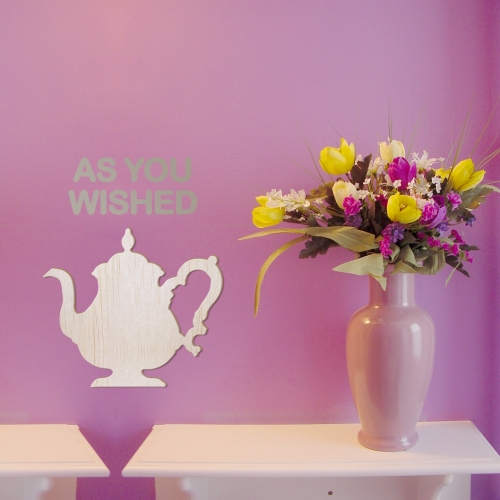 [우드스티커] 소원 (반제품) / 반제품(우드)+라.그레이(시트)