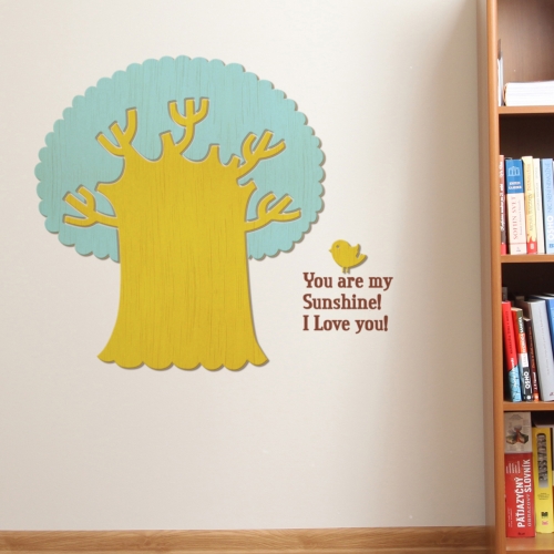 [우드스티커] 행복드림 (컬러완제품)