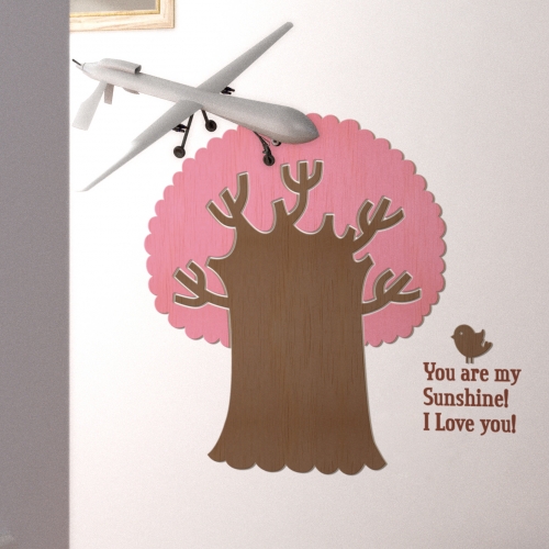 [우드스티커] 행복드림 (컬러완제품)