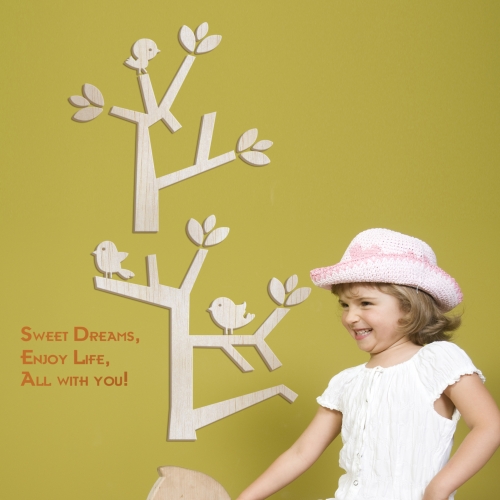 [우드스티커] 큐티트리 (반제품) / 반제품(우드)+카라멜(시트)