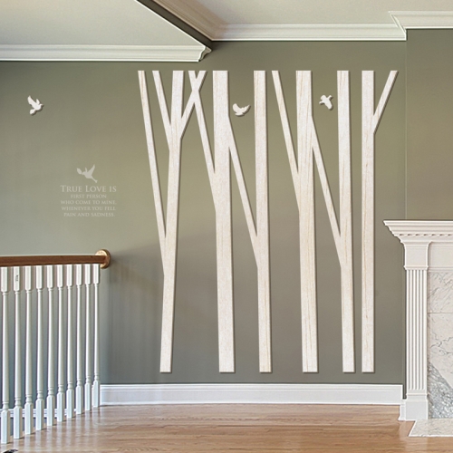 [우드스티커] 숲으로 (반제품) / 반제품(우드)+라.그레이(시트)