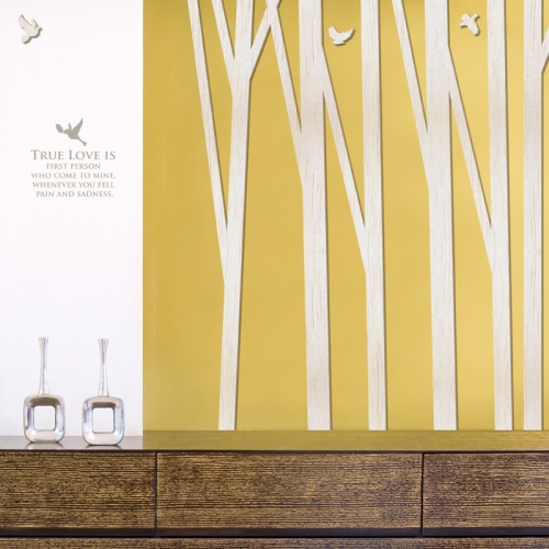 [우드스티커] 숲으로 (반제품) / 반제품(우드)+라.그레이(시트)