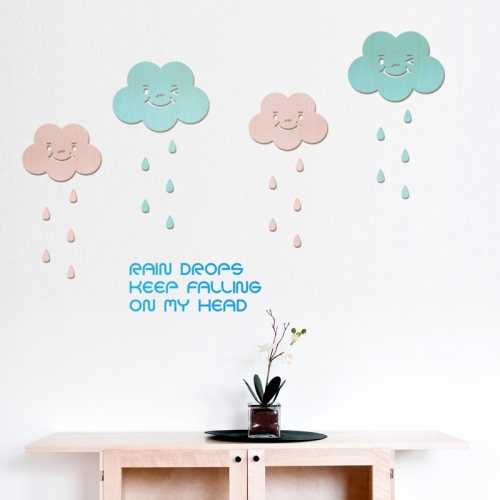 [우드스티커] 클라우드 (컬러완제품)