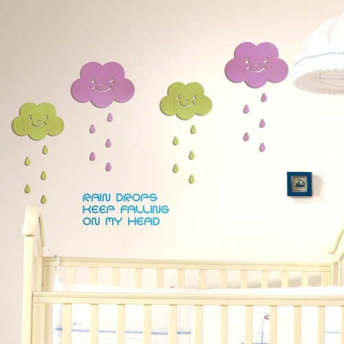 [우드스티커] 클라우드 (컬러완제품)