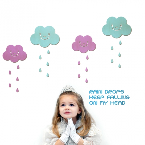 [우드스티커] 클라우드 (컬러완제품)