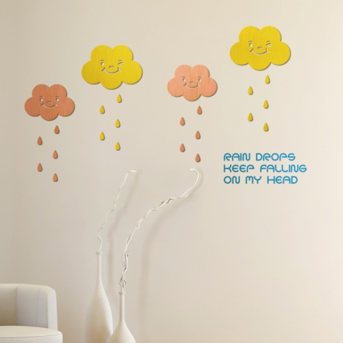 [우드스티커] 클라우드 (컬러완제품)