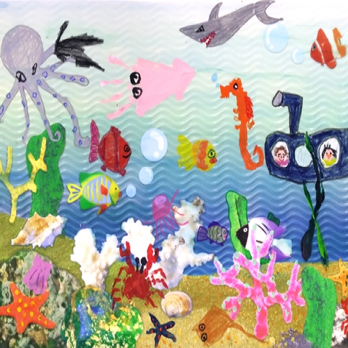 바다 배경판 퍼포먼스미술