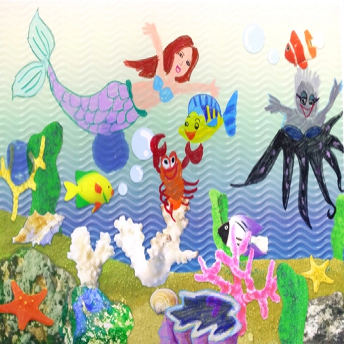 바다 배경판 퍼포먼스미술