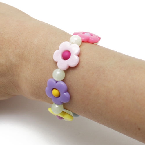꽃 야광비즈 팔찌