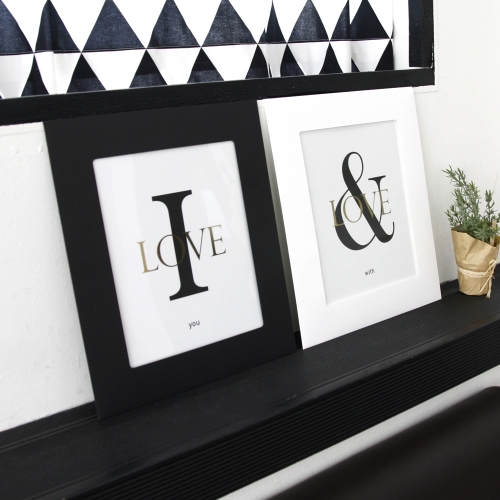 그래픽 프레임 - 모던 블랙