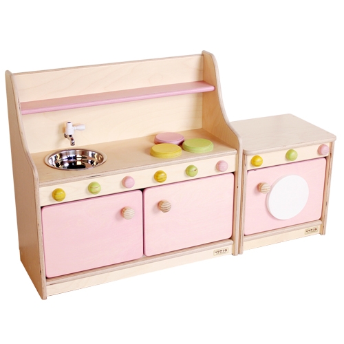 친환경 원목 선반 주방놀이 2종 세트