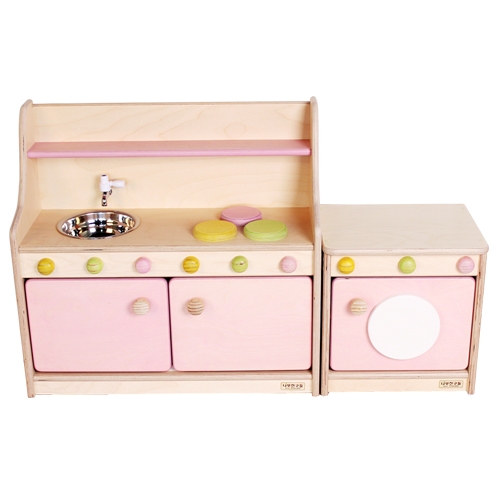 친환경 원목 선반 주방놀이 2종 세트