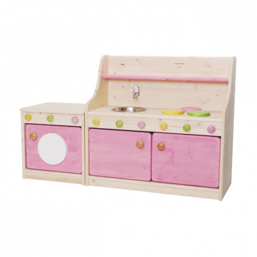 친환경 원목 선반 주방놀이 2종 세트