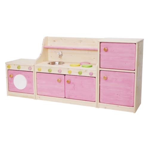 친환경 원목 선반 주방놀이 3종 세트