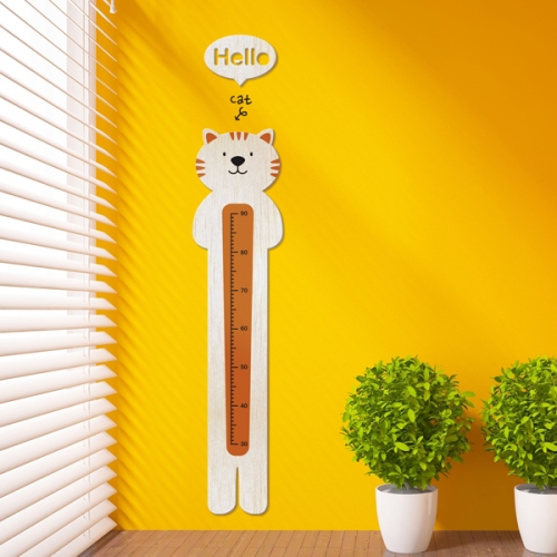 [우드스티커] 키재기-고양이 (반제품) / 반제품(우드)+카라멜+블랙(시트)