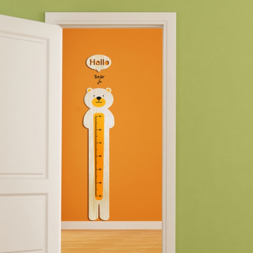 [우드스티커] 키재기-곰 (반제품) / 반제품(우드)+머.옐로우,블랙(시트)