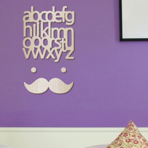 [우드스티커] abc타이포 (반제품) / 반제품(우드)