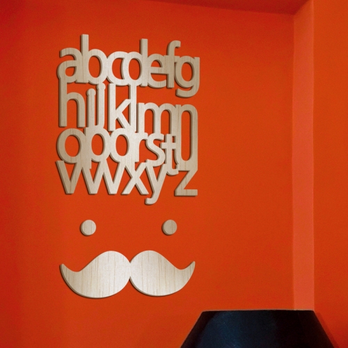 [우드스티커] abc타이포 (반제품) / 반제품(우드)