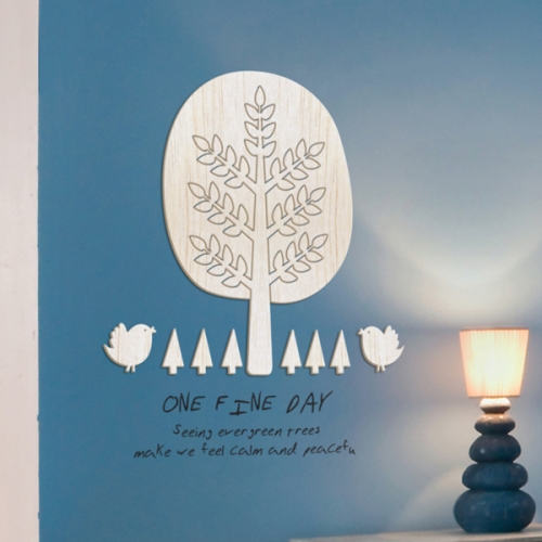 [우드스티커] 어느멋진날 (반제품) / 반제품(우드)+블랙(시트)