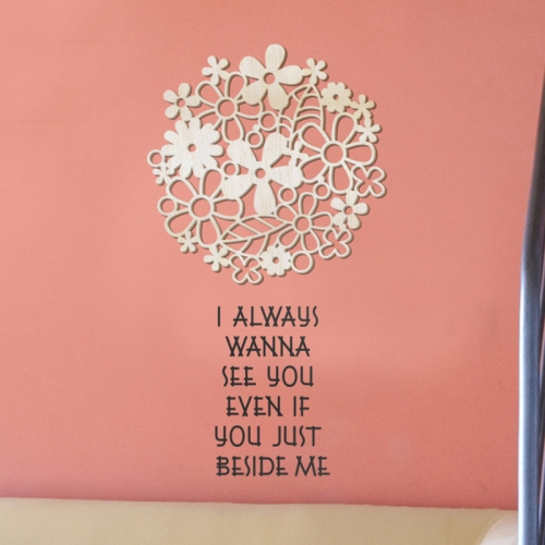 [우드스티커] 플라워리스 (반제품) / 반제품(우드)+그레이(시트)