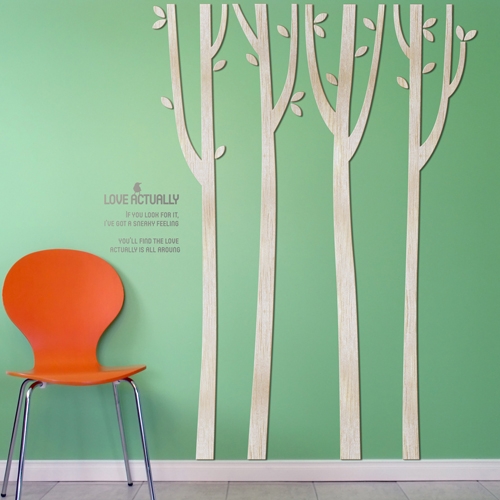 [우드스티커] 바람숲 (반제품) / 반제품(우드)+라이트그레이(시트)