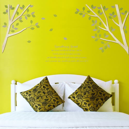 [우드스티커] 나무아래 (반제품) / 반제품(우드)+라이트올리브+라이트그레이(글자)