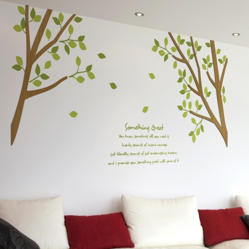 [우드스티커] 나무아래 (컬러완제품)