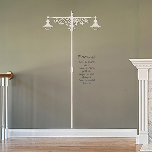 [우드스티커] 가로등 (반제품) / 반제품(우드)+그레이(시트)