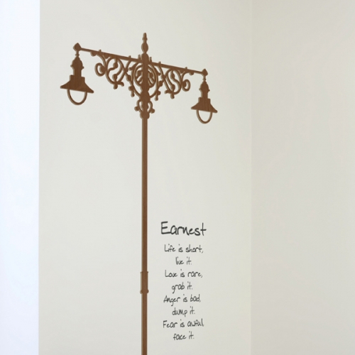 [우드스티커] 가로등 (컬러완제품)