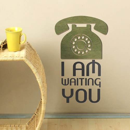 [우드스티커] 전화기 (컬러완제품)