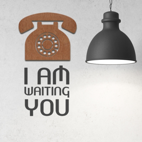 [우드스티커] 전화기 (컬러완제품)