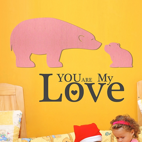 [우드스티커] 마이러브 (컬러완제품)