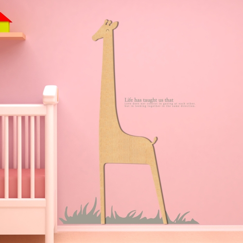 [우드스티커] 기린 (반제품)