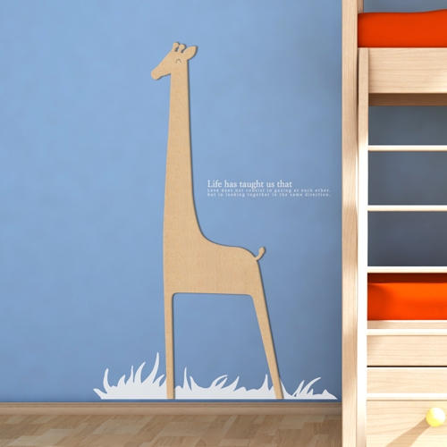 [우드스티커] 기린 (반제품)