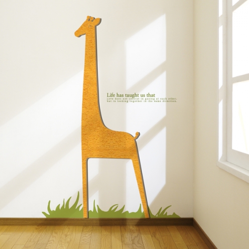 [우드스티커] 기린 (컬러완제품)