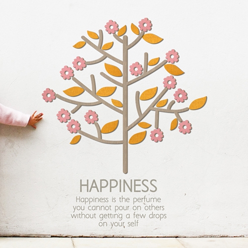 [우드스티커] 꽃나무 (컬러완제품)