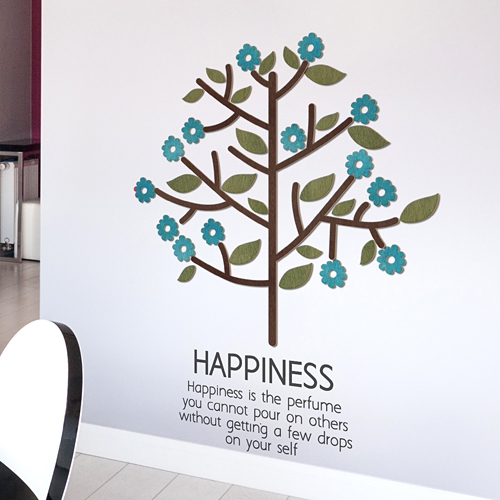 [우드스티커] 꽃나무 (컬러완제품)